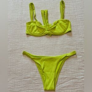 Monday Swimwear Lime Bikini Set
